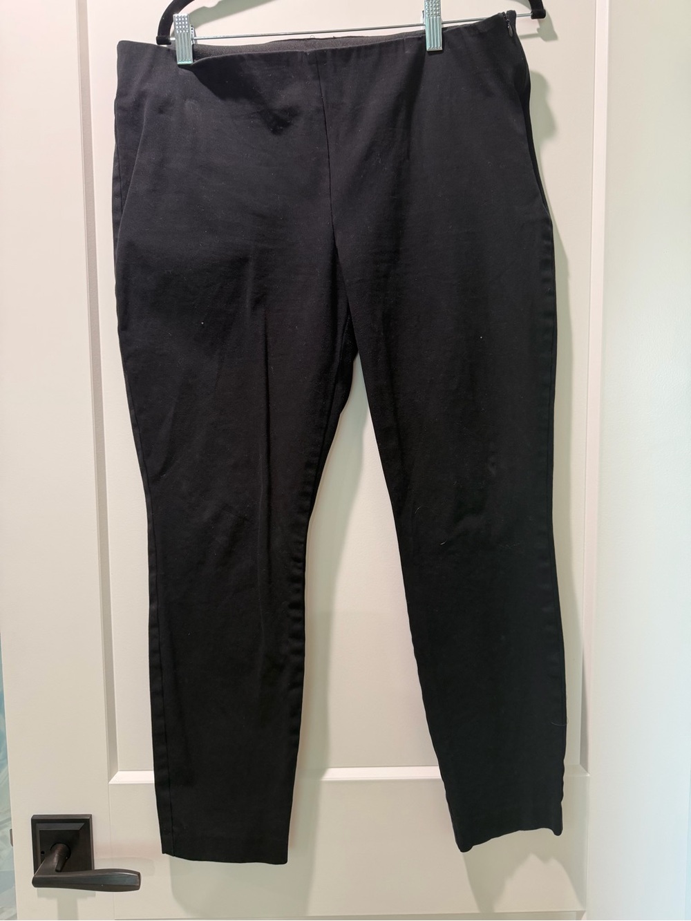 CAbi Black Ankle Crop Slim Pants